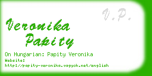 veronika papity business card